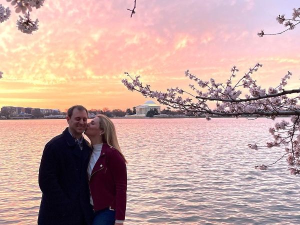 Lauren Blanchard with her husband, Timothy J. Cloud on her social media.